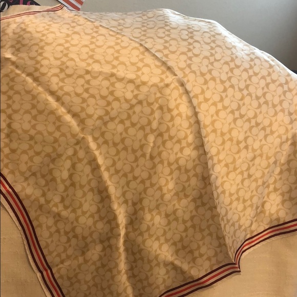 The gorgeous coach scarf in cream, a simple elegance for your outfit 😍 - Picture 5 of 8